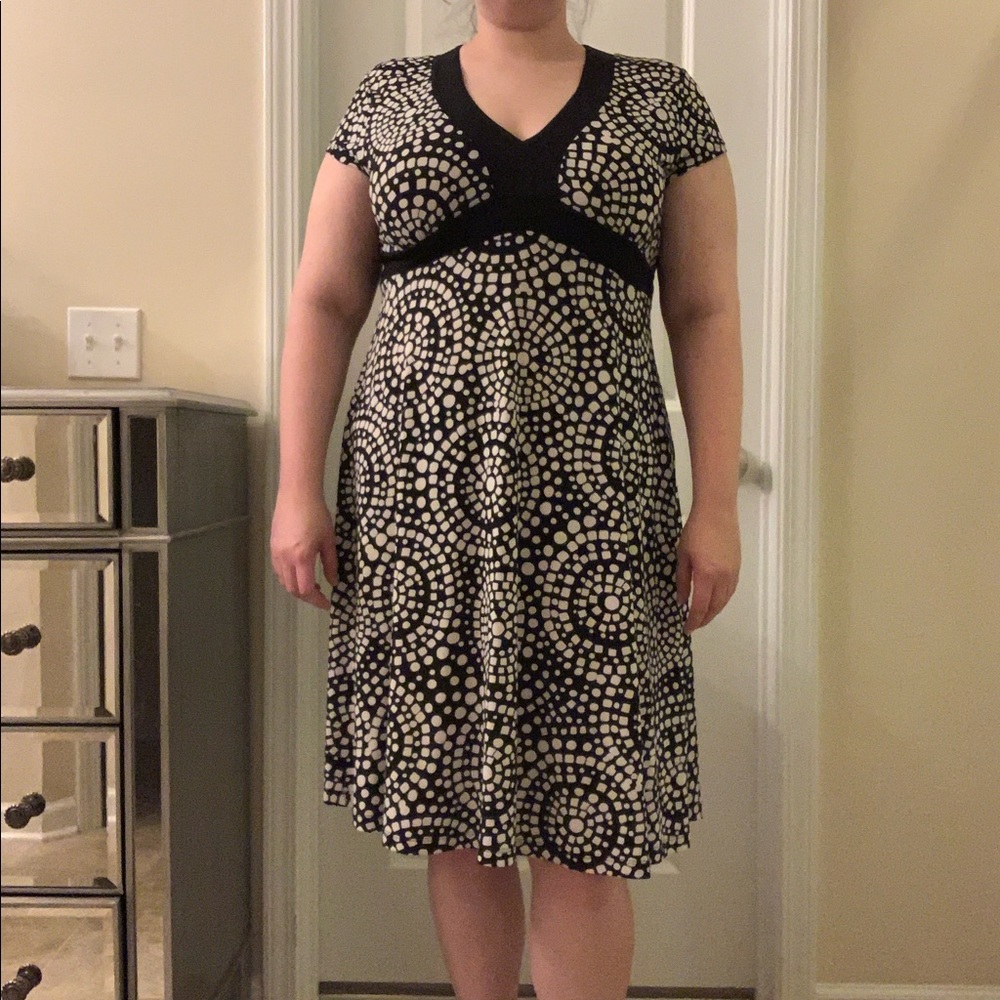 Ruby Rd. Black and White Mini Dress